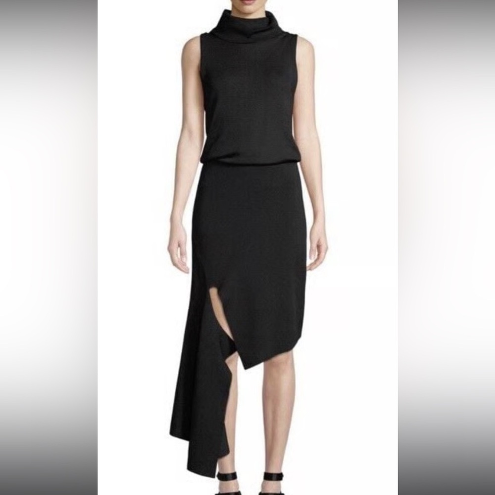 Alice + Olivia Black Asymmetrical Dress